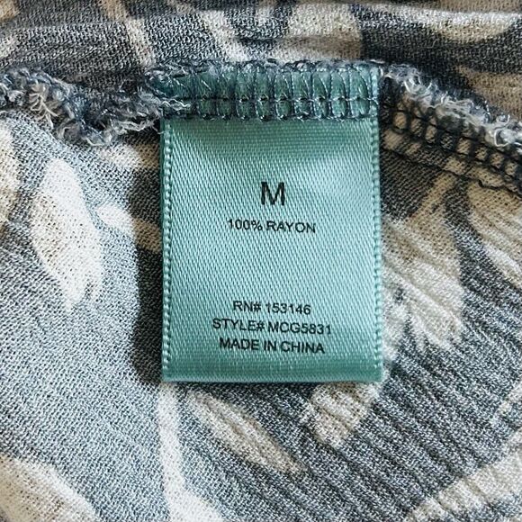 Good Luck Gem Top Women M Multicolored Peplum Cut Out Boho Beach Vacay Tropical - Picture 4 of 13